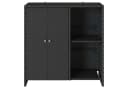 vidaXL Garten-Geräteschrank Schwarz Rattan Bild 3