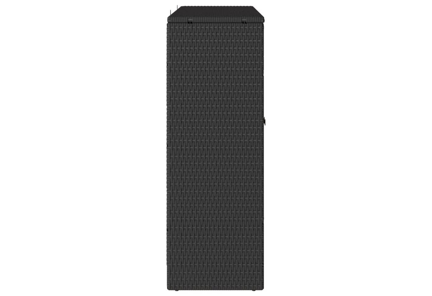 vidaXL Garten-Geräteschrank Schwarz Rattan - Bild 4