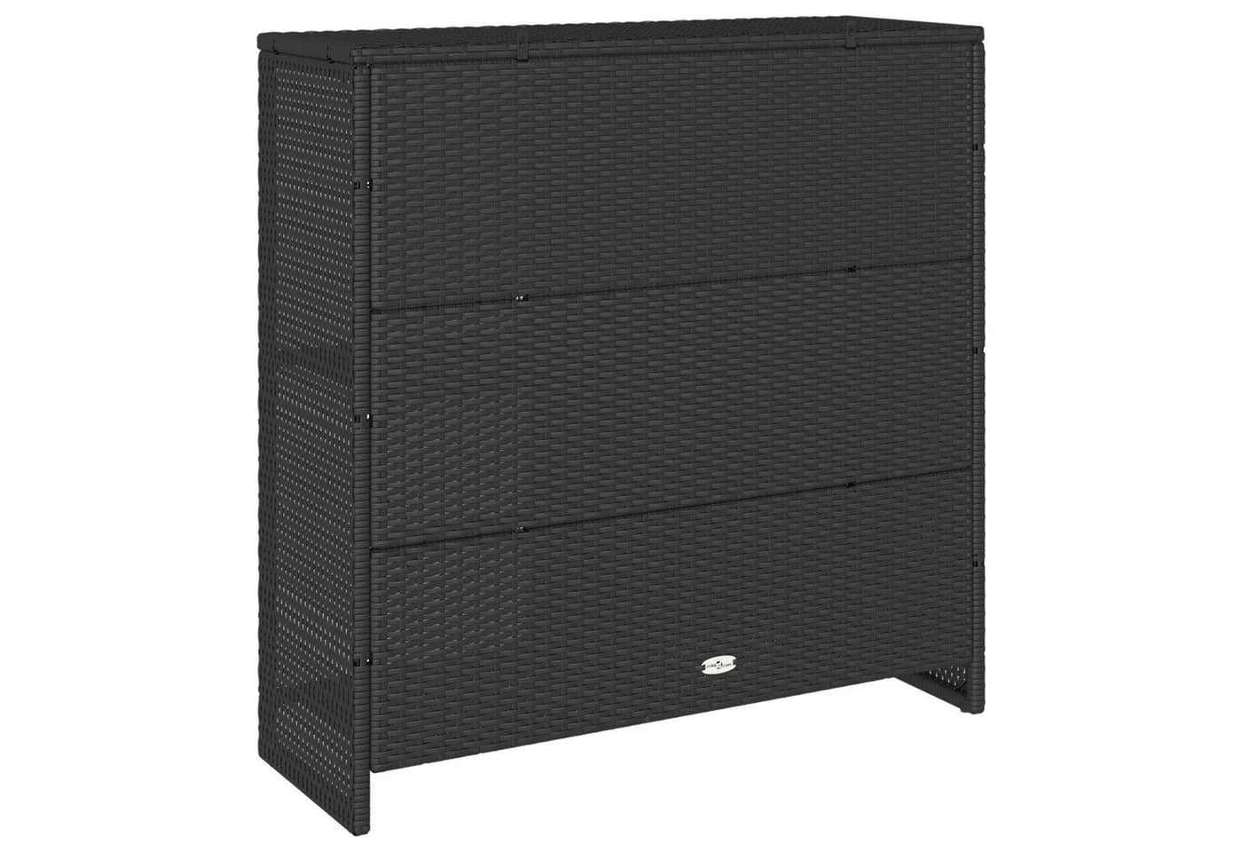 vidaXL Garten-Geräteschrank Schwarz Rattan - Bild 5