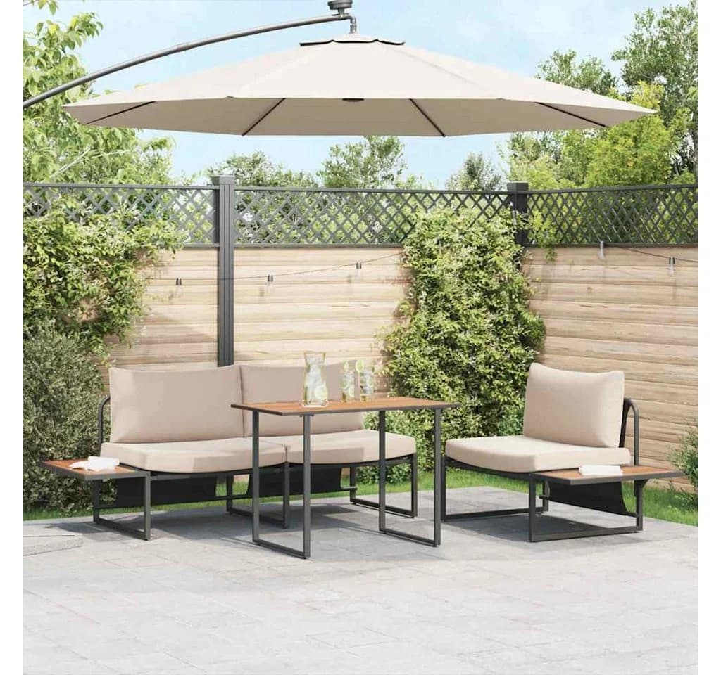 vidaXL Gartentisch Braun Holz Modern