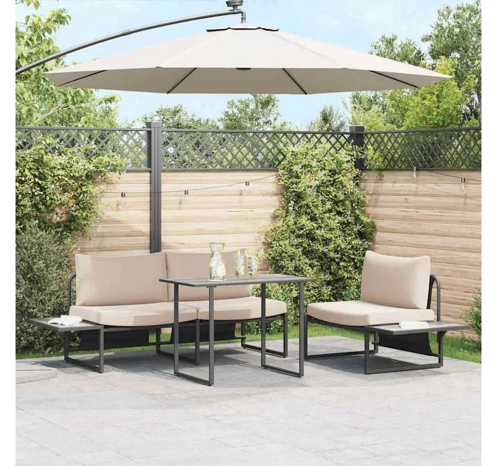 vidaXL Gartentisch Grau Holz 100x55x70 cm