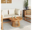 vidaXL Gartentisch Beistelltisch Braun Massivholz Bild 3