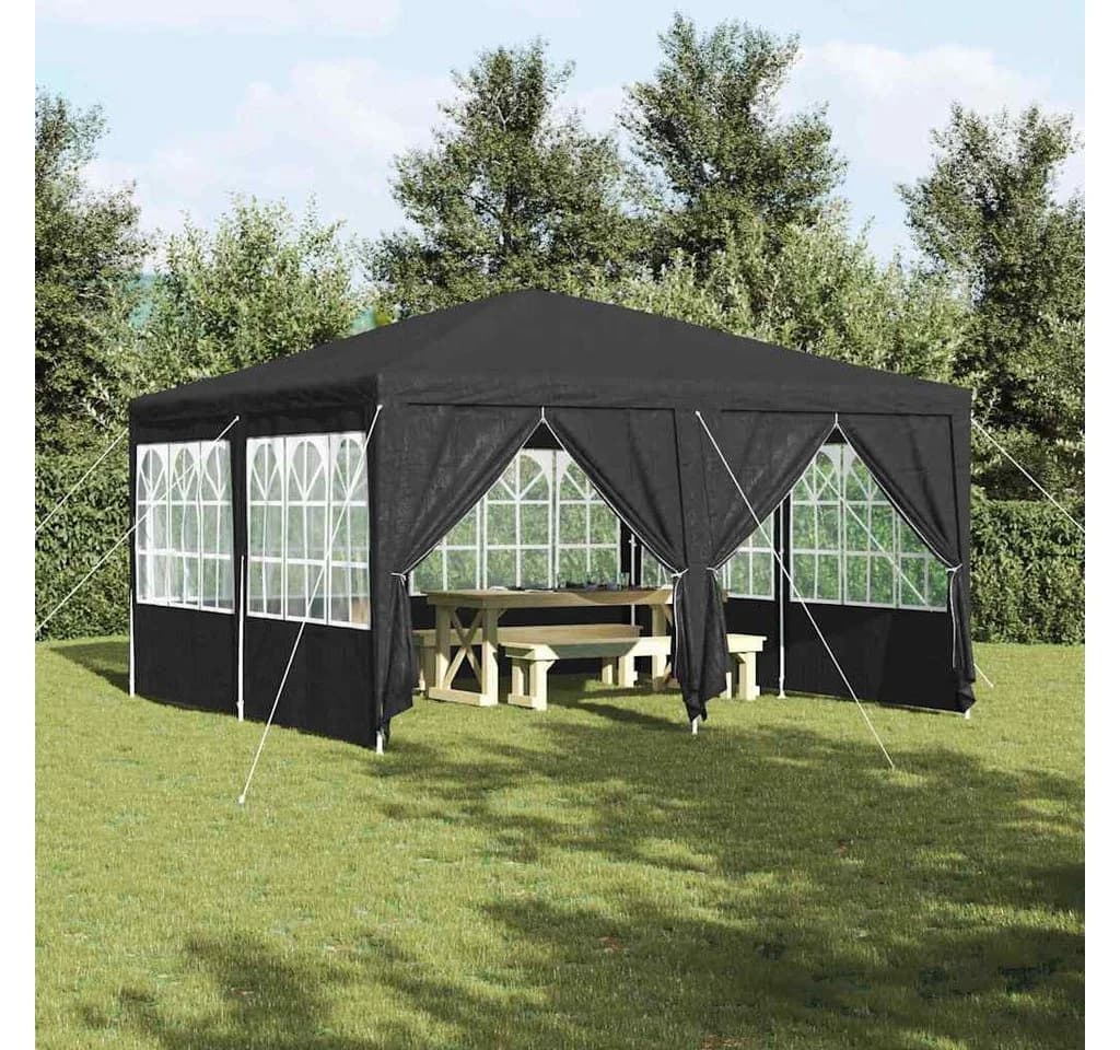 vidaXL Partyzelt Anthrazit 400x400 cm mit 8 Wänden