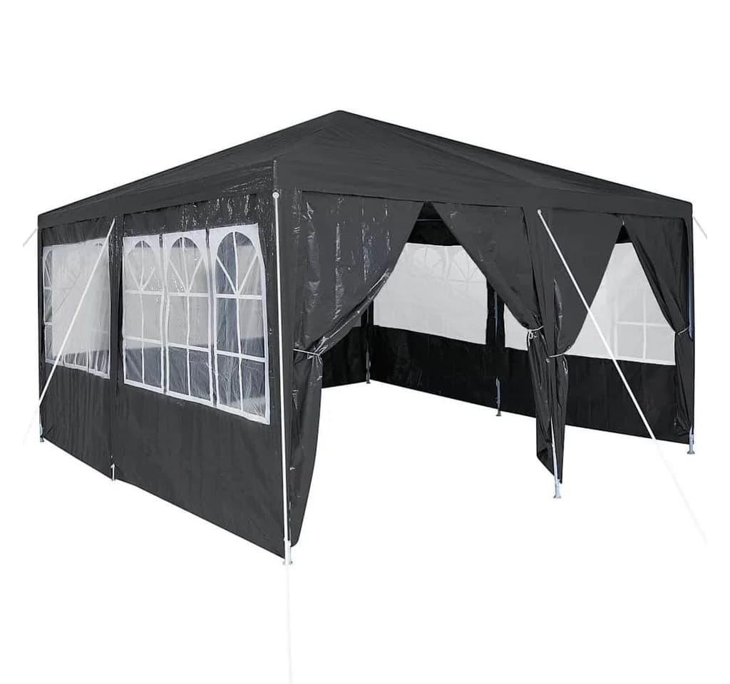vidaXL Partyzelt Anthrazit 400x400 cm mit 8 Wänden - Bild 2