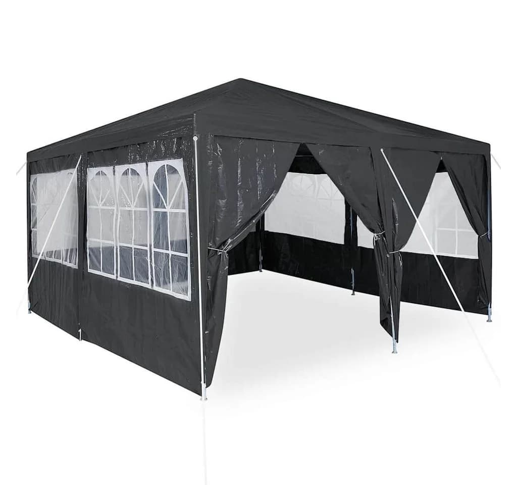vidaXL Partyzelt Anthrazit 400x400 cm mit 8 Wänden - Bild 3