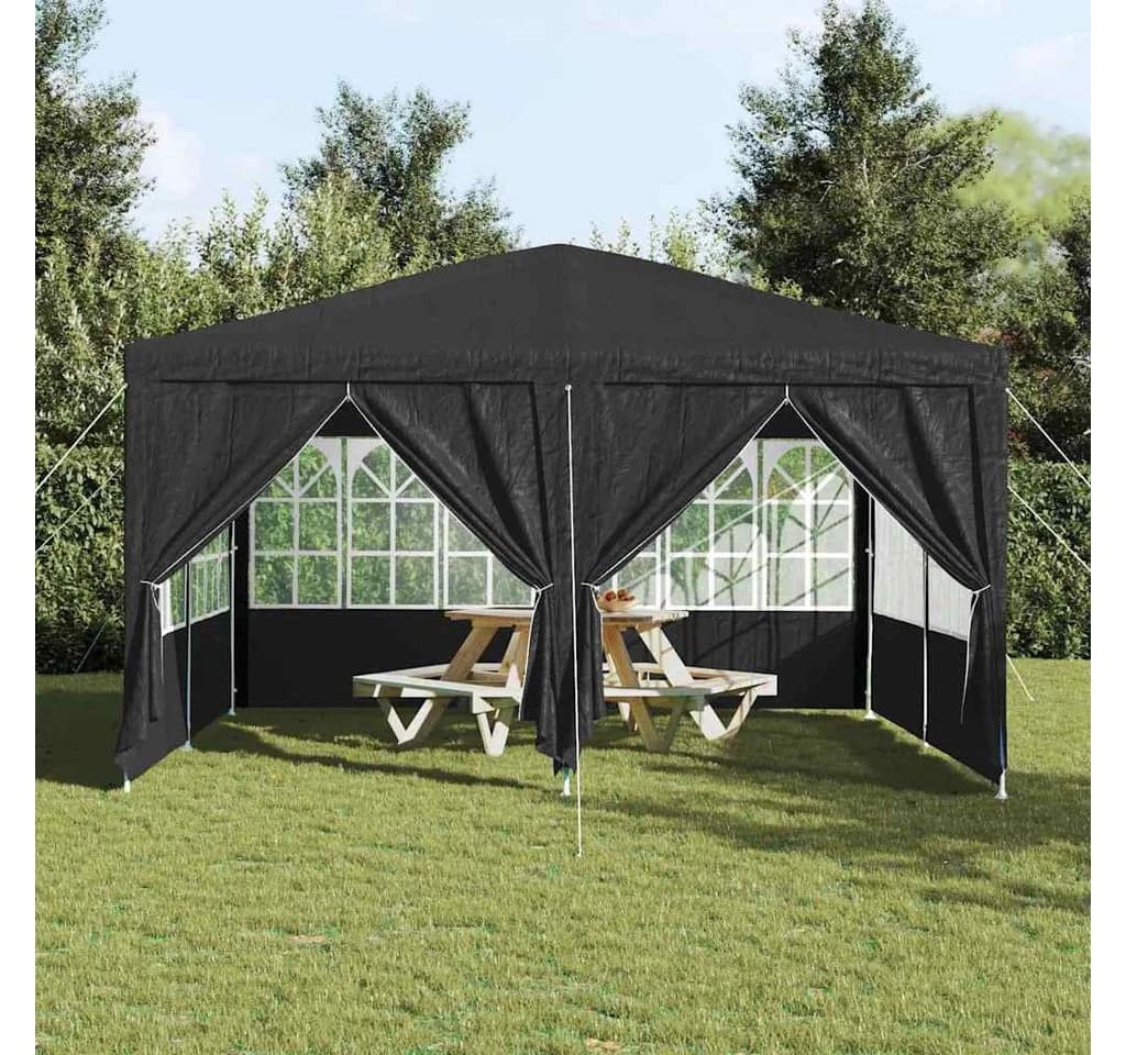 vidaXL Partyzelt Anthrazit 400x400 cm mit 8 Wänden - Bild 4