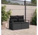 vidaXL Garten-Sofa Poly-Rattan Modular mit Kissen Bild 1