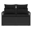vidaXL Garten-Sofa Poly-Rattan Modular mit Kissen Bild 5