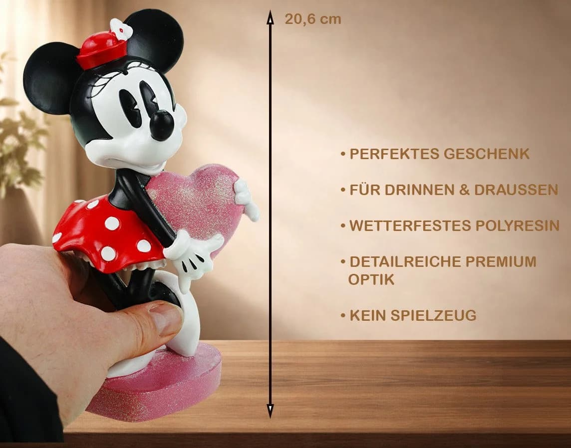 Disney Minnie Mouse Gartenfigur Offiziell Lizenziert - Bild 3