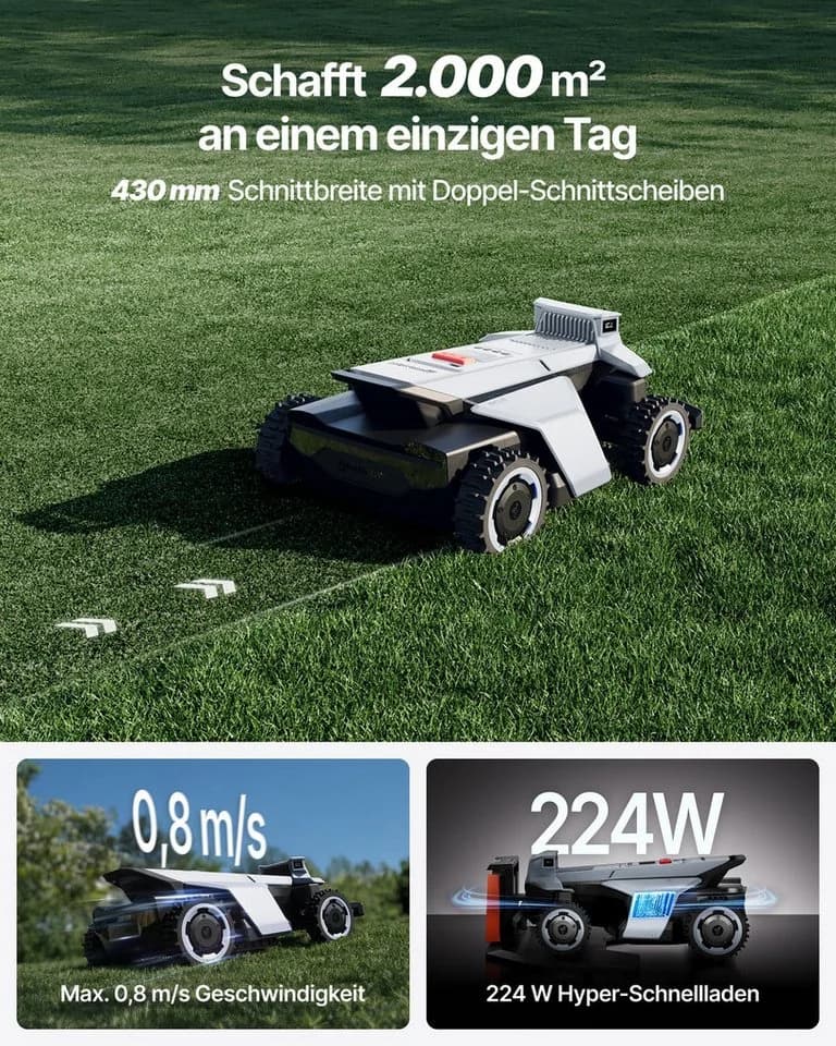 NAVIMOW Rasenmähroboter X420 ohne Kabel bis 2000 m² - Bild 4