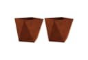 vidaXL Pflanzkübel 2er-Set Rostig Wetterfeststahl 40x40x40 cm Bild 2