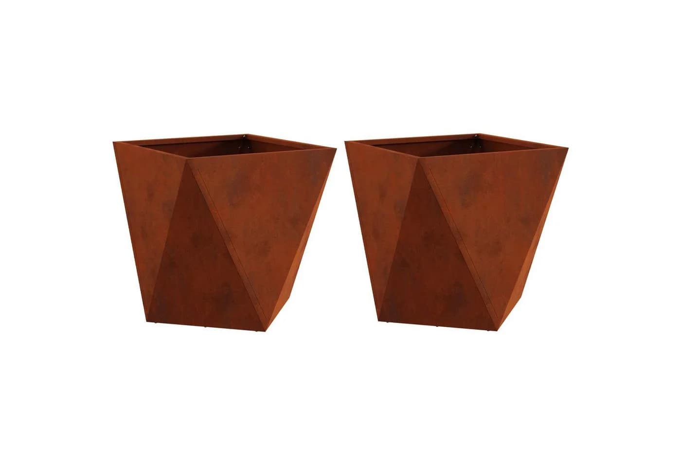 vidaXL Pflanzkübel 2er-Set Rostig Wetterfeststahl 40x40x40 cm - Bild 2