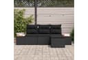 vidaXL Gartensofa-Set 4-tlg. Schwarz Poly-Rattan mit Stauraum Bild 3