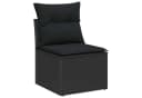 vidaXL Gartensofa-Set 4-tlg. Schwarz Poly-Rattan mit Stauraum Bild 5