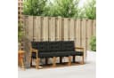 vidaXL Gartenlounge-Set 3-tlg. Schwarz Akazienholz mit Kissen Bild 1