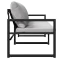 vidaXL Loungesofa Gartenmöbel mit Kissen Hellgrau Polyester Bild 5