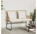 vidaXL Gartenlounge-Set Gartenbank Braun Beige Poly-Rattan Bild 1