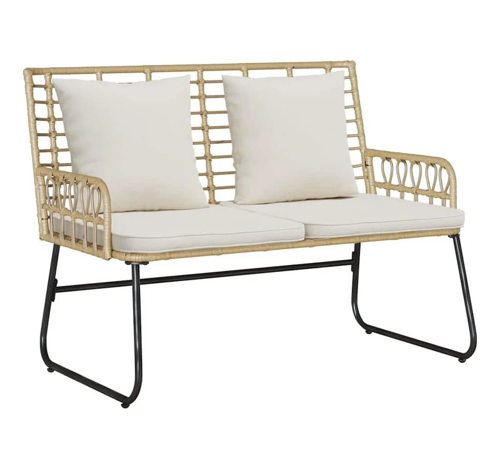 vidaXL Gartenlounge-Set Gartenbank Braun Beige Poly-Rattan - Bild 2