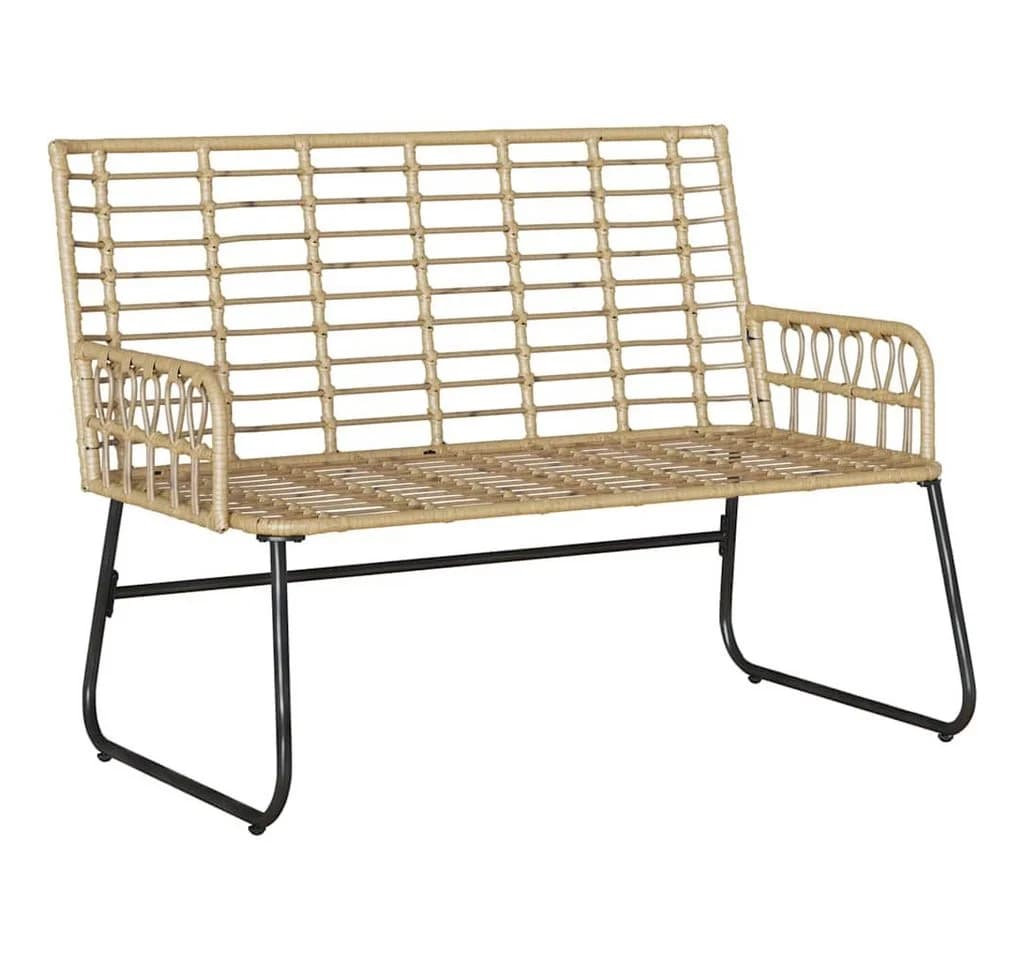 vidaXL Gartenlounge-Set Gartenbank Braun Beige Poly-Rattan - Bild 4