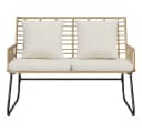 vidaXL Gartenlounge-Set Gartenbank Braun Beige Poly-Rattan Bild 5