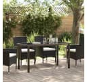 vidaXL Gartentisch Schwarz Metall Bild 1