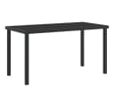 vidaXL Gartentisch Schwarz Metall Bild 2