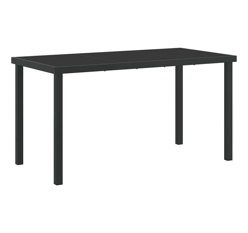 vidaXL Gartentisch Schwarz Metall - Bild 2