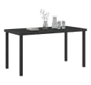 vidaXL Gartentisch Schwarz Metall Bild 3