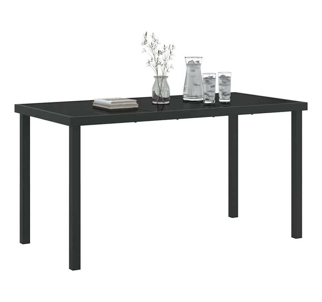 vidaXL Gartentisch Schwarz Metall - Bild 3