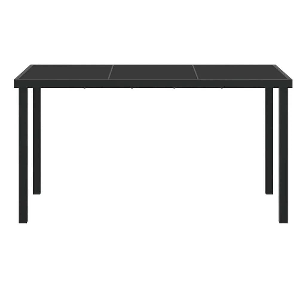 vidaXL Gartentisch Schwarz Metall - Bild 5