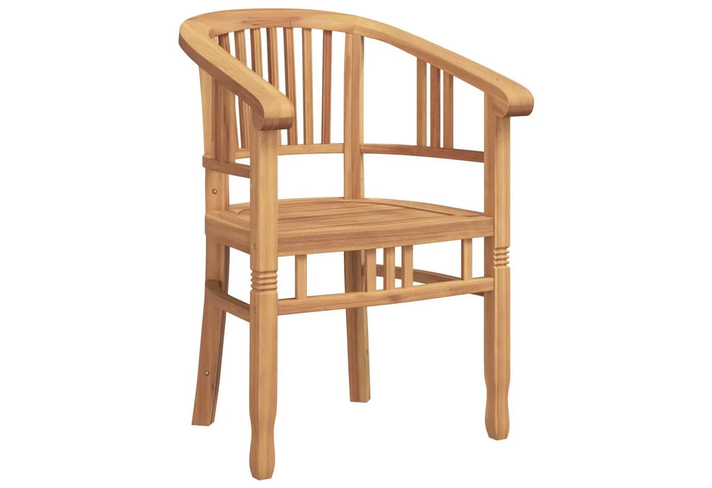 vidaXL Gartenstuhl Massivholz Braun Geschnitzte Armlehnen - Bild 4