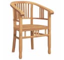 vidaXL Gartenstuhl Massivholz Braun mit Kissen Bild 5