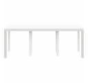 vidaXL Gartentisch Weiß Poly-Rattan Bild 4