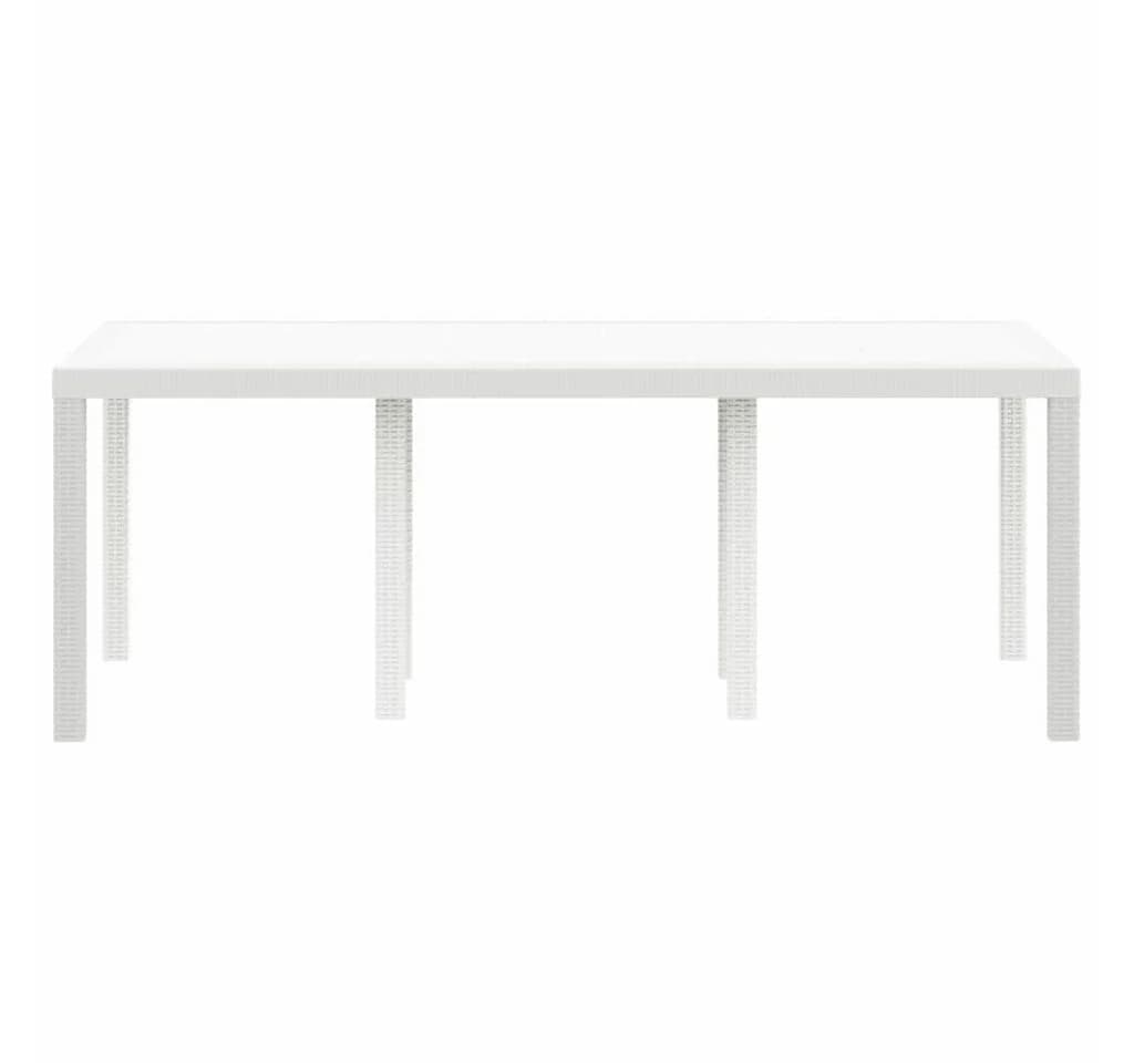 vidaXL Gartentisch Weiß Poly-Rattan - Bild 4