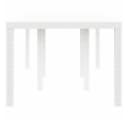 vidaXL Gartentisch Weiß Poly-Rattan Bild 5