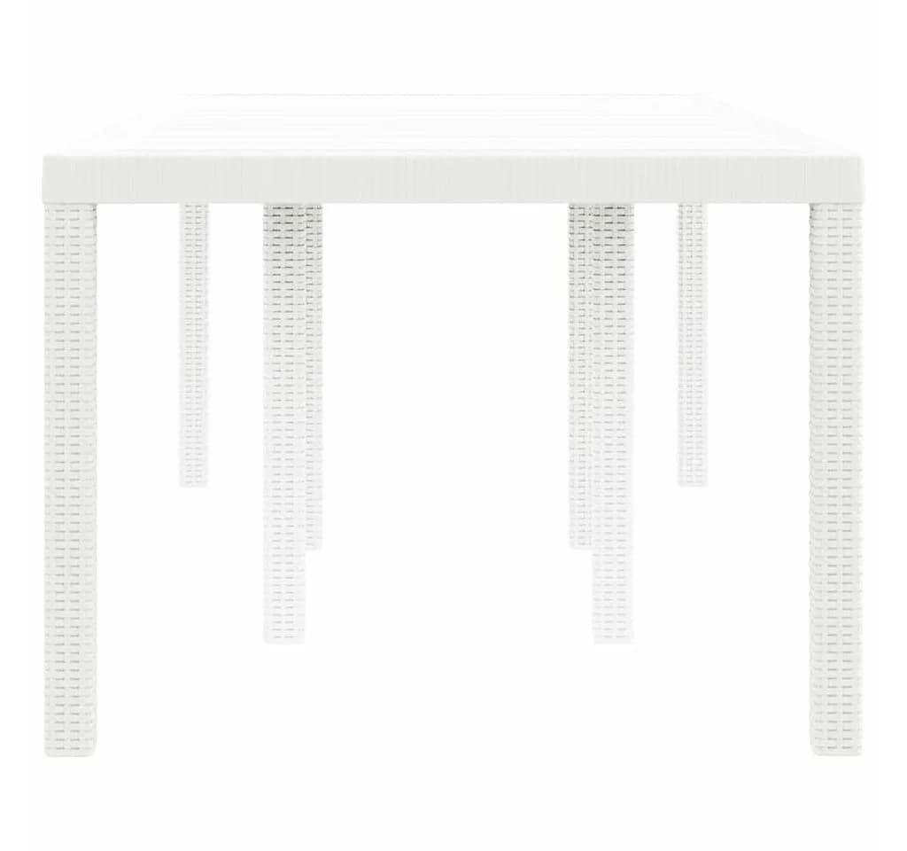 vidaXL Gartentisch Weiß Poly-Rattan - Bild 5