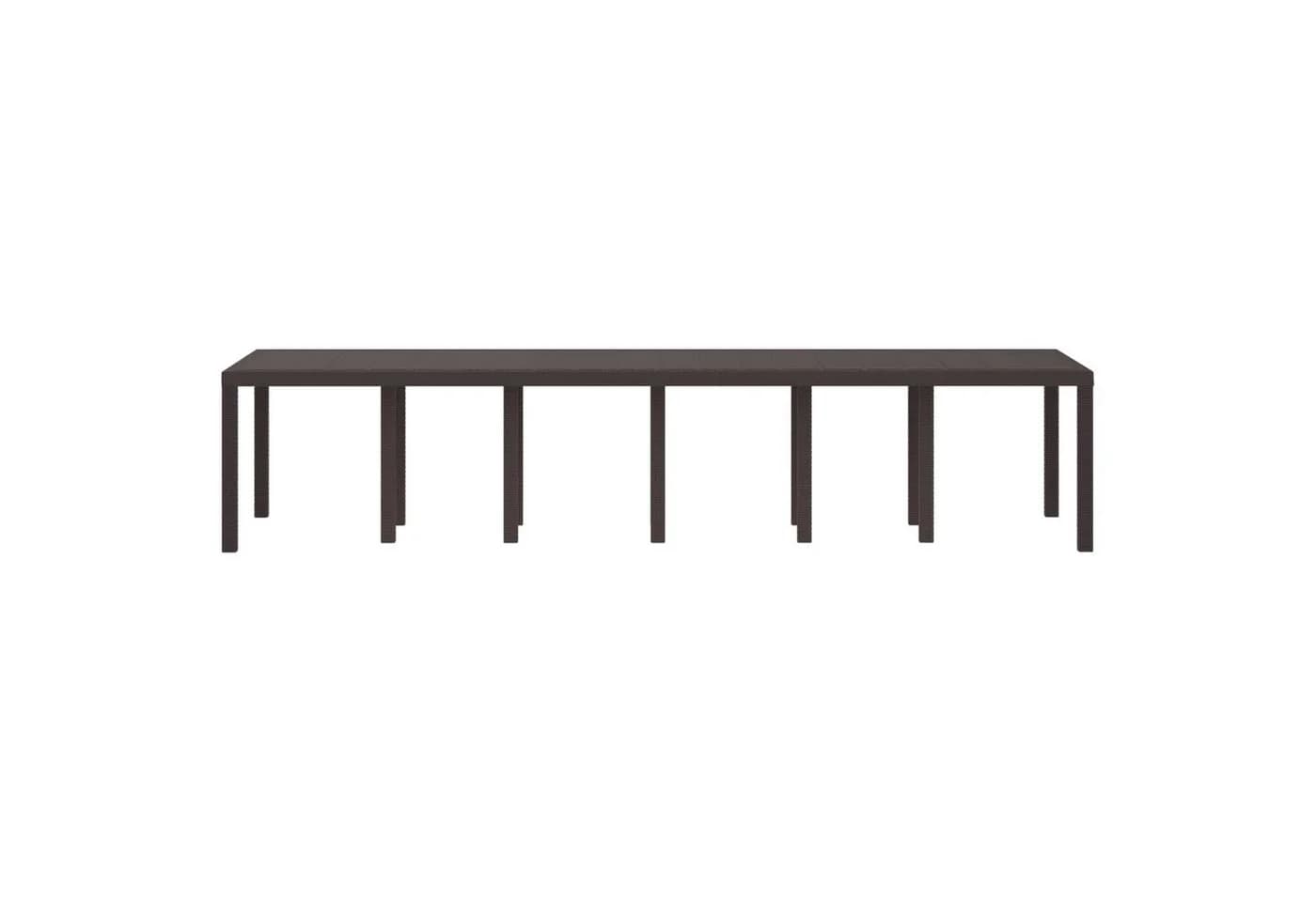 vidaXL Gartentisch Poly-Rattan Braun