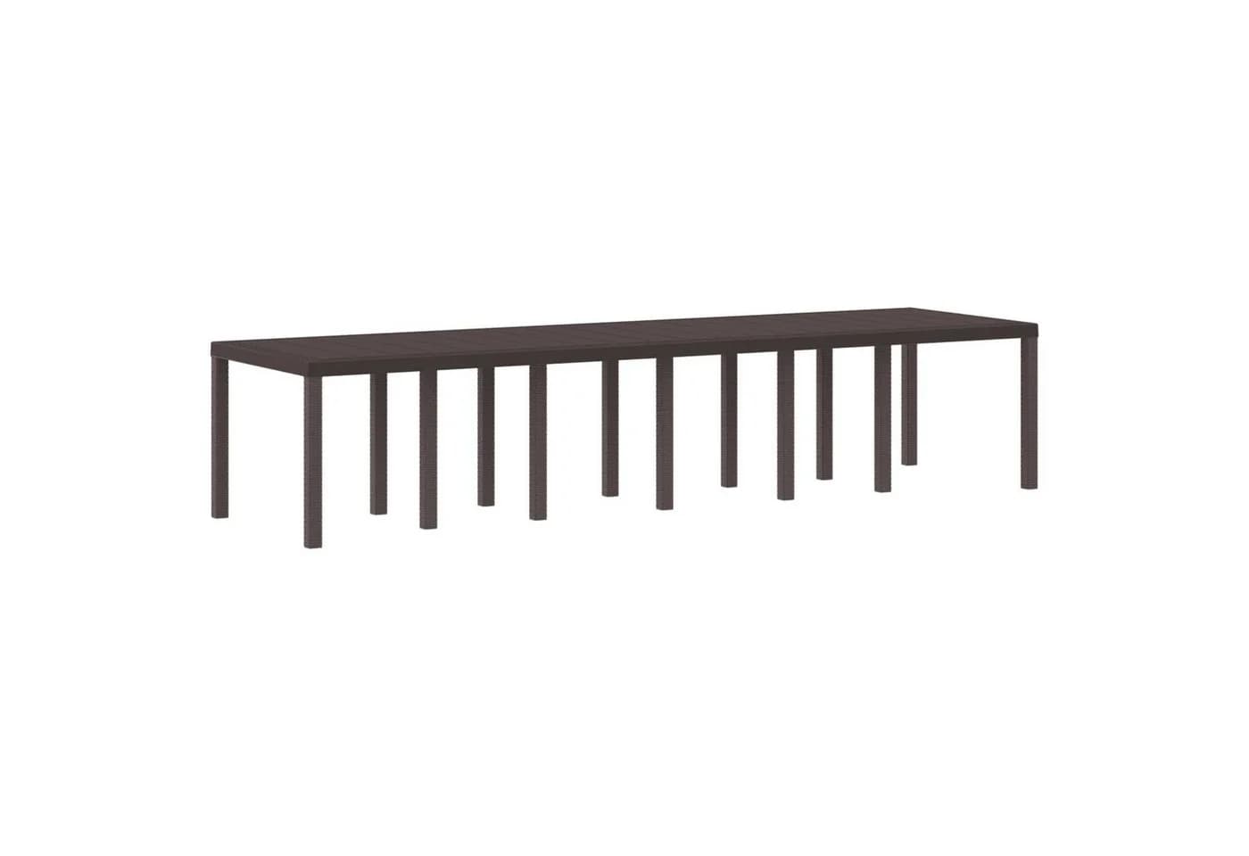 vidaXL Gartentisch Poly-Rattan Braun - Bild 2