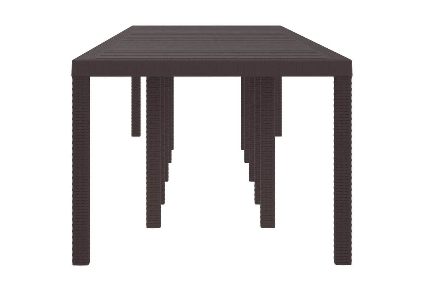 vidaXL Gartentisch Poly-Rattan Braun - Bild 3