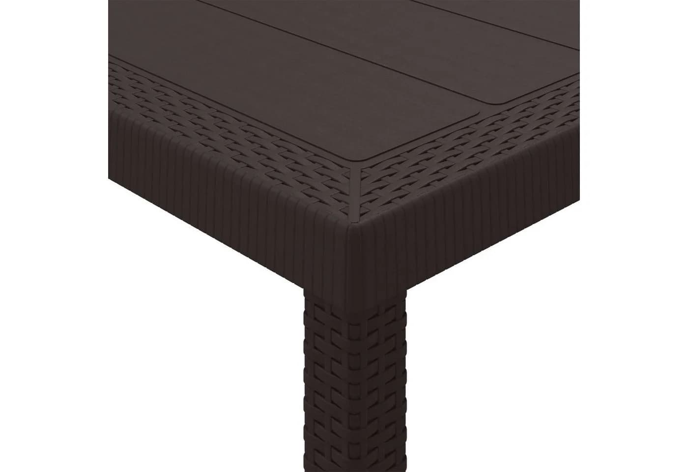 vidaXL Gartentisch Poly-Rattan Braun - Bild 4