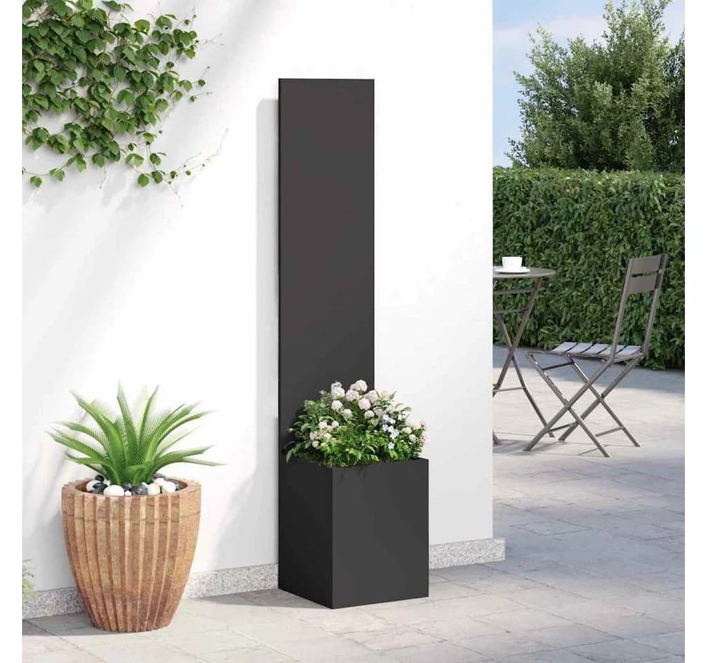 vidaXL Gartensichtschutz Stahl Schwarz Modern - Bild 3