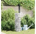 vidaXL Gabionen Wasserhahn Edelstahl Silber 25x25x100 cm Bild 1