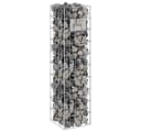 vidaXL Gabionen Wasserhahn Edelstahl Silber 25x25x100 cm Bild 3