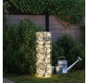 vidaXL Gabionen Wasserhahn Edelstahl Silber 25x25x100 cm Bild 4