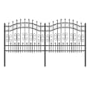 vidaXL Gartenzaun KAMPEN Grau Pulverbeschichteter Stahl Mesh Bild 2