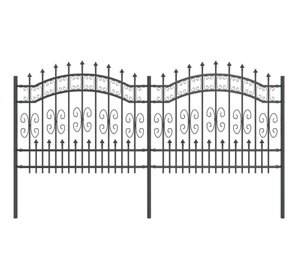 vidaXL Gartenzaun KAMPEN Grau Pulverbeschichteter Stahl Mesh - Bild 2