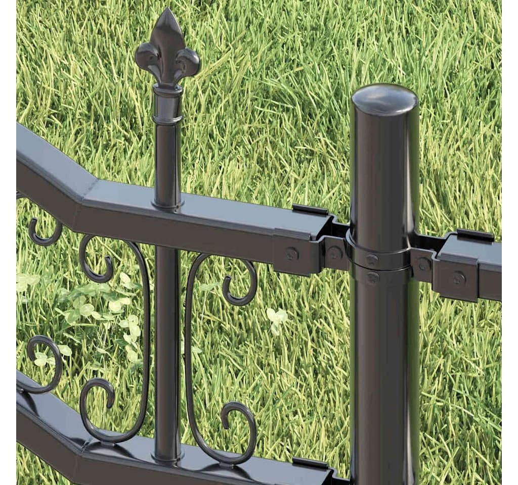 vidaXL Gartenzaun KAMPEN Grau Pulverbeschichteter Stahl Mesh - Bild 3