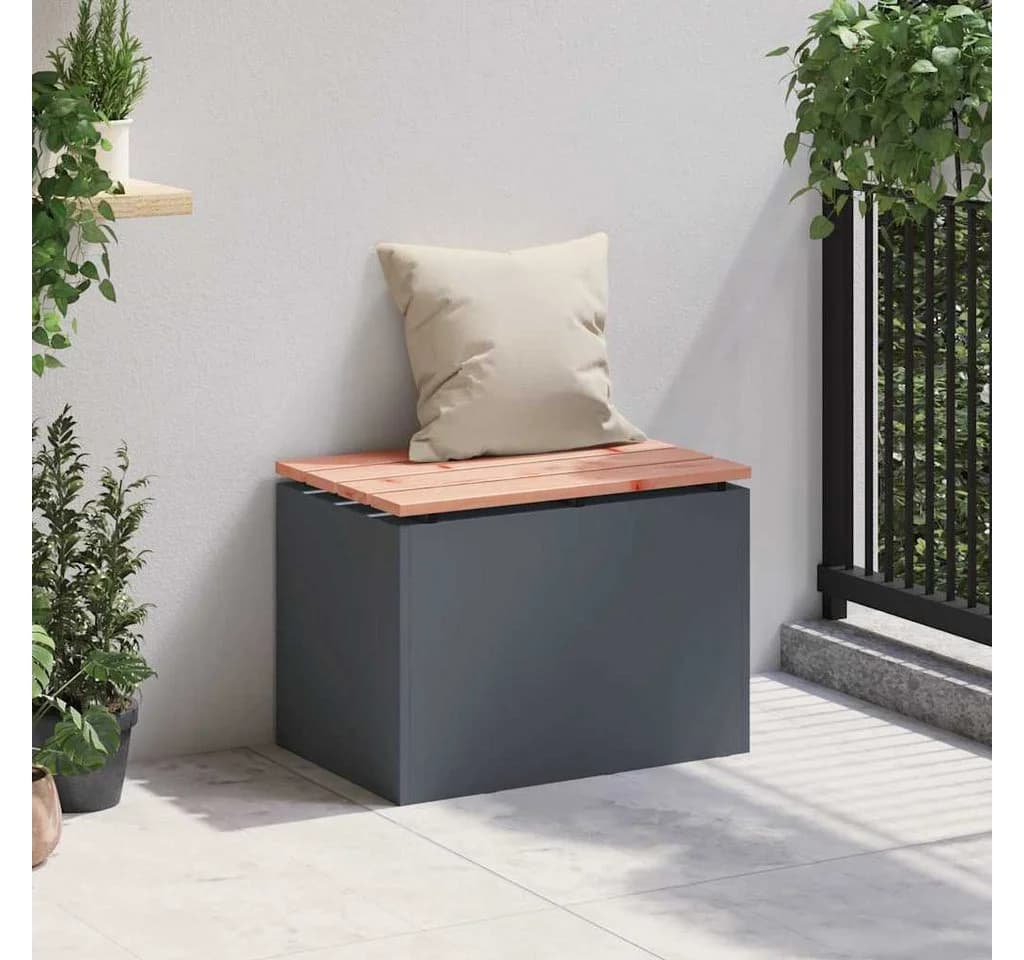 vidaXL Gartenbank Anthrazit Massivholz Stahlrahmen - Bild 3