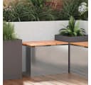 vidaXL Gartenbank aus massivem Douglasienholz und Stahl Bild 1
