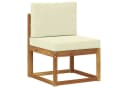 vidaXL Mittelsofa Outdoor Massivholz Beige Bild 2